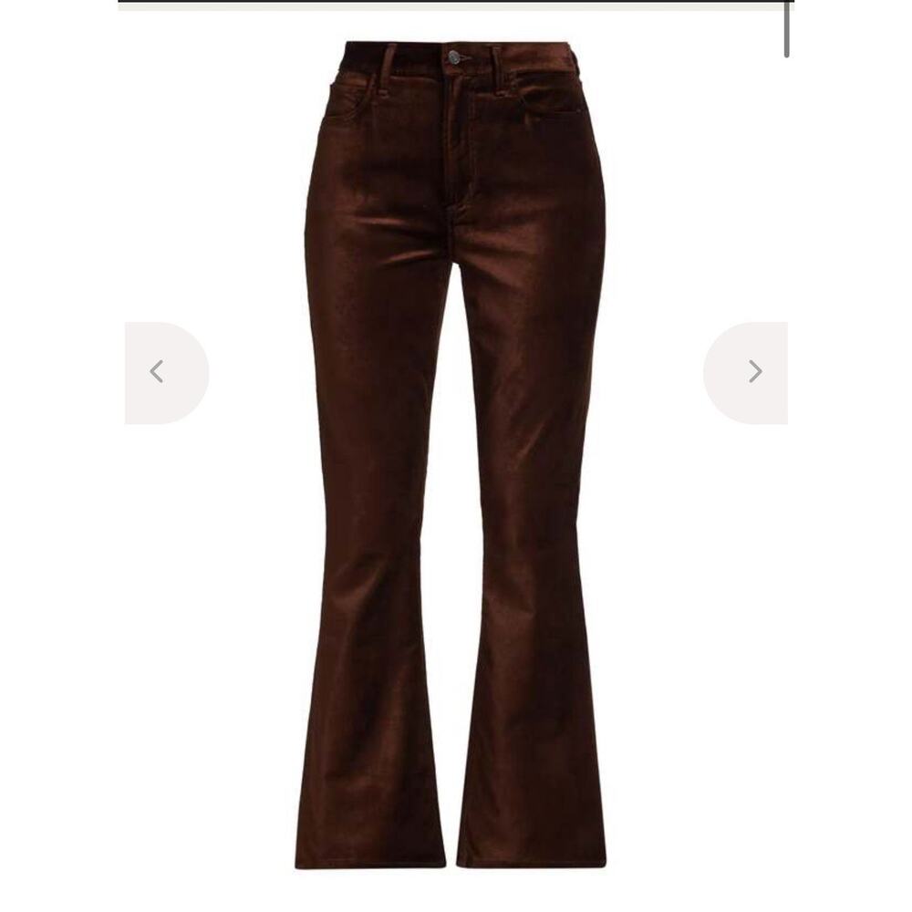 AGOLDE Nico High Rise Velvet Boot Cut Jean‎ Trouser Chocolate Brown Size 23 NWT